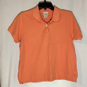 Lands' End Women's Short Sleeve peach Polo